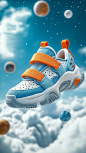 naud6_A_blue_and_white_childrens_sports_shoe_with_an_orange_str_1a6424b7-9d82-44bf-82ea-92cdacc4ae02