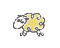 小绵羊图标 小绵羊 动物 抽象 羊羔 可爱 儿童产品 母婴