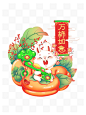2023兔子新年卡通可爱插画国潮中国风剪纸窗贴车贴手机壳IP形象T恤卫衣兔年本命年春节喜庆生肖幅兔舞龙舞狮国潮印刷文创素材印花设计元素材烫画高清图案PSD海报元素设计PNG矢量AI#红包#金元宝#烟花#横幅对联#鞭炮#福袋#吉祥兔#灯笼#招财兔_@宇飞视觉