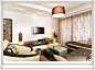 现代简约风格跃层三室两厅客厅沙发茶几电视柜灯具装修效果图