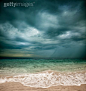 High-Res Stock Photography: Stormy beach