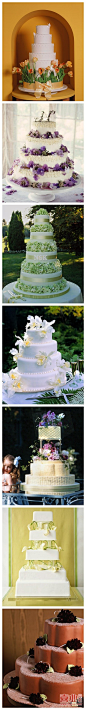 婚礼蛋糕上的鲜花装饰，会令蛋糕添上几分生动与美丽。不同的鲜花又似乎在诉说着新人们不同寻常的爱情故事。