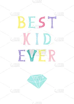 绘画插图,儿童,矢量,蜡笔画,雕刻图像,钻石形,可爱的,短语,贺卡,背景分离