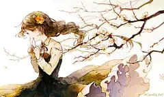 插画师紅木春复古暖色调插画暖洋洋的感觉画面中的每一个人物都似乎沐浴在阳光中充满幸福感，温暖治愈~