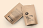 10款工艺牛皮纸咖啡自立袋模型多角度展示设计贴图ps包装样机素材下载_颜格视觉