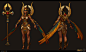 SMITE - Isis V2, Jonathan Kuo : My most recent project for SMITE: Battleground of the Gods! It was an honor to work on the complete remodel of the old Isis, which has been one of the most requested model updates from the playerbase for a long time. I was 