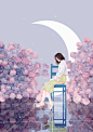 月光皎洁_藤~小石头__插画师作品_涂鸦王国gracg.com
