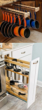 Kitchen storage space is always at a premium, and this is especially true in small kitchens. But fortunately, having a kitchen with a small footprint doesn’t have to mean always struggling to fit things in. If you’re remodeling, consider one of these 13 s