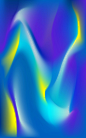 a blue and yellow wave