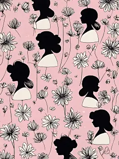 扁平风妇女节插画AI数字艺术