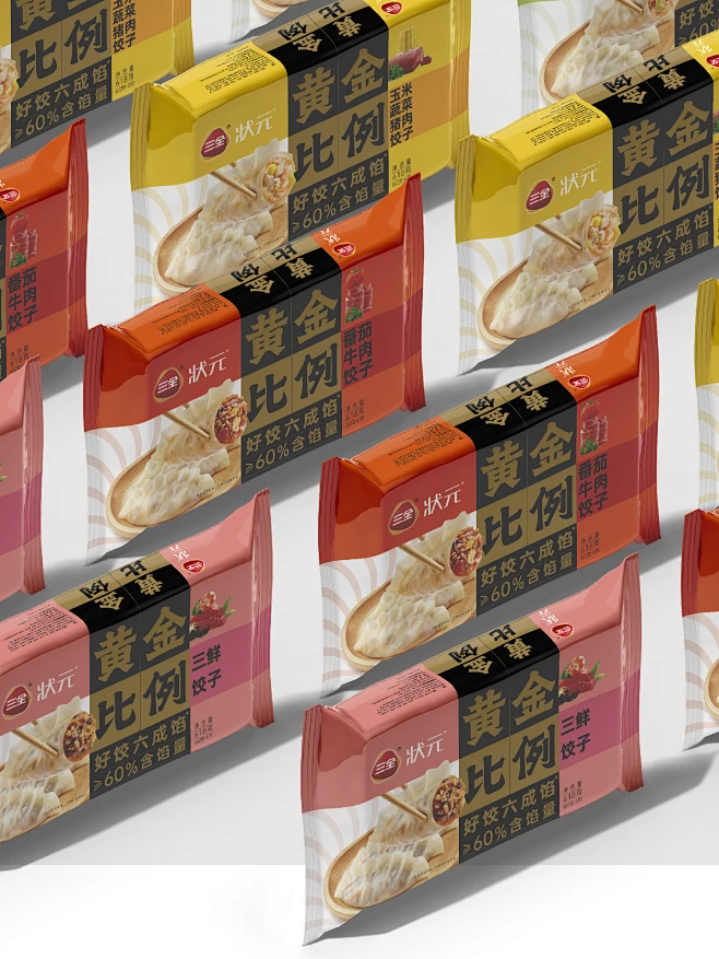 三全xBAI Brand 三全黄金比例水饺 好饺六成馅-花瓣网