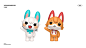 Character dog graphic design  ILLUSTRATION  IP rabbit shiba inu