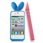 iPhone4/4S兔子耳朵苹果外壳硅胶保护套绕线兔女郎原创龙猫手机壳