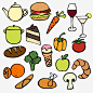 卡通食品用具免抠素材_新图网 https://ixintu.com 卡通 杯子 水果 用具 蔬菜 食品