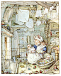 插画｜Jill Barklem（1951~）的Brambly Hedge小鼠。
百度网盘一会传好扔评论。