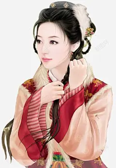 古代美女高清素材 手绘 设计图片 免费下载 页面网页 平面电商 创意素材 png素材