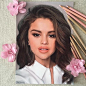 Selena Gomez. Realistic Color Pencil Portraits of Celebrities. By Vlad Yashin.