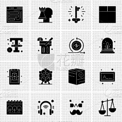 set 16 universal icons business