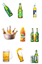 啤酒杯瓶饮料宣传海报素材png