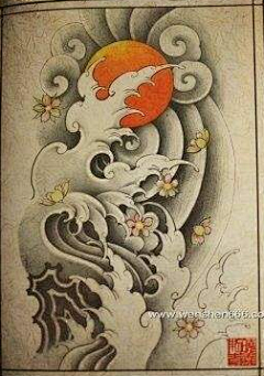 比利刺青TATTOO工作室采集到浪花   纹身手稿