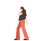 千库网_世界步行日走路走女人扁平动图gif_GIF编号88667