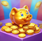 Game Art Marketing Art promo art Piggi bank pig cartoon Character design  digital illustration Drawing  slot