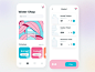 Water Shop – Mobile App gradient navigation cards shop order bottle water basket cart flat design concept ui ux application figma delivery mobile illustration arounda