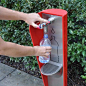 The revolutionary BF200 #fountain by Urban FF is a water bottle filler - the perfect solution for a #urban #streetscape or #park.: 
