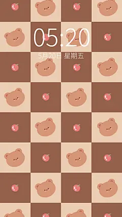 奶茶色棋盘格秋冬手机壁纸