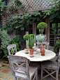 Pretty garden tablescape