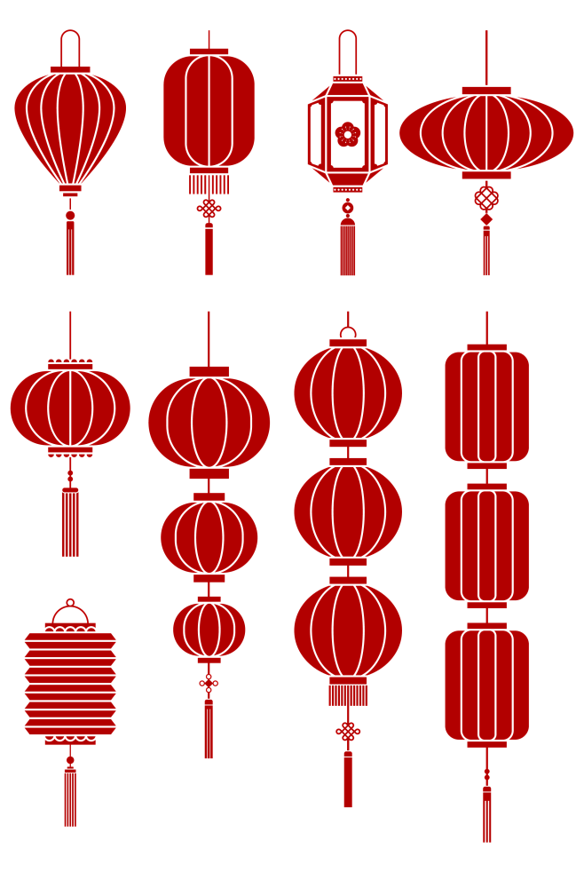 中国风中式矢量灯笼元素素材_193418...