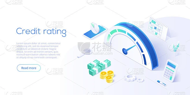 Credit score or rating concept in isometric vector图片_其他图片图片素材-花瓣网