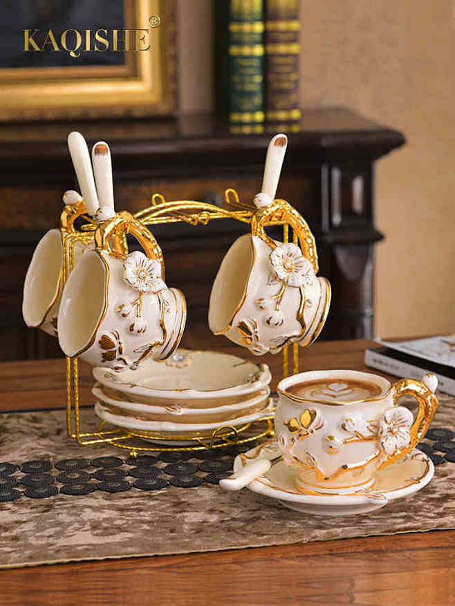 陶瓷咖啡杯欧式小奢华英式下午茶茶具套装咖...