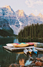 kayaking on Moraine Lake: 