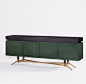 Anonymous; Lacquered Wood, Bronze and Steel Sideboard by Raphael, c1954.: