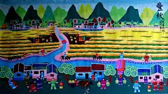 【广东龙门农民画作品】