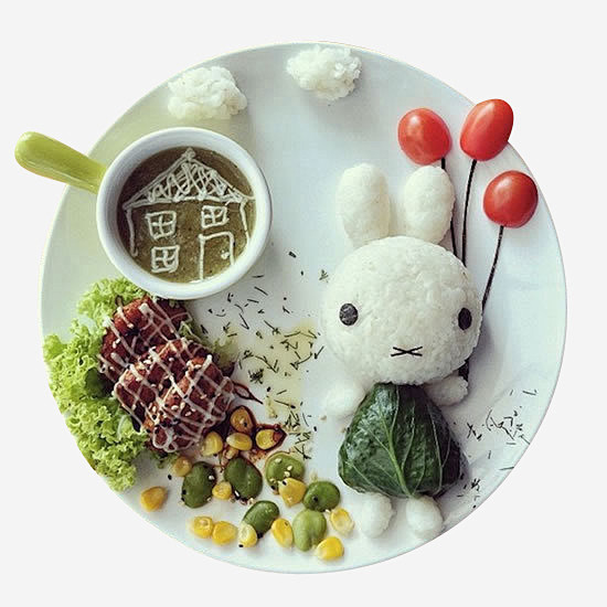 小兔子乖乖高清素材 儿童餐 卡通餐 美食...