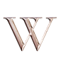 英文金属立体艺美工艺术母和数字《免抠图PNG素材》