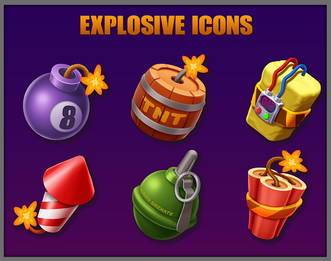 Explosive icons