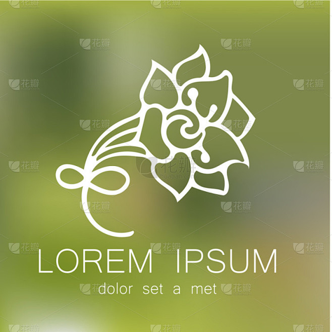 花 logo 模板