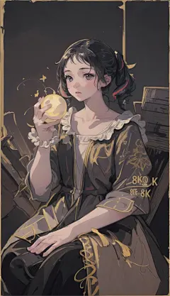 数字艺术创意漫画风女孩插画-众图网