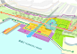 3D图显示了滨水广场周围的环流