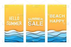 矢量,背景,夏天,海洋,海滩,贺卡,球,幸福,公寓,自然