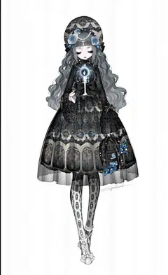 动漫 插画 人物 萝莉 洋服 洛丽塔 洋装 Lolita 设计 画师：斯比 魔女卡提作者