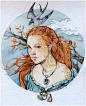Mila Losenko 手绘水彩十二星座卡通插画欣赏
