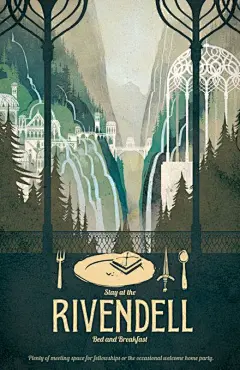 #Hobbit##LOTR##1280点大图#中土四个地方的旅游宣传海报，广告语超好笑：刚铎的卖点是像国王一样奢华，洛汗是周末在牧场上纵马驰骋，瑞文戴尔是提供舒适的床和美食的会议中心（曾举办过护戒大会233），而夏尔的圆圆丘陵变身果岭，成为中土最大的迷你高尔夫场 via http://t.cn/8sNpZ0o@北坤人素材