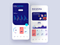 Daily Activities app daily colorful colors blue white illustraion gradient material graphic challenge mobile activities design concept iphonex app minimal ios ux ui