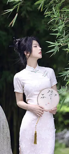 旗袍美女曦姐手机壁纸_彼岸手机壁纸