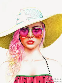 #求是爱插画#Morgan Davidson逼真的彩色铅笔画