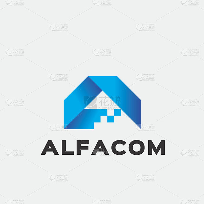 抽象字母A符号。